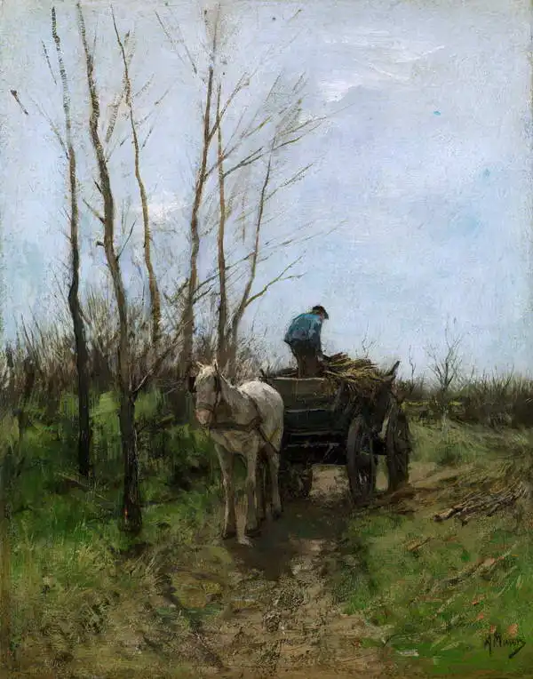 Mauve, Anton: Collecting wood