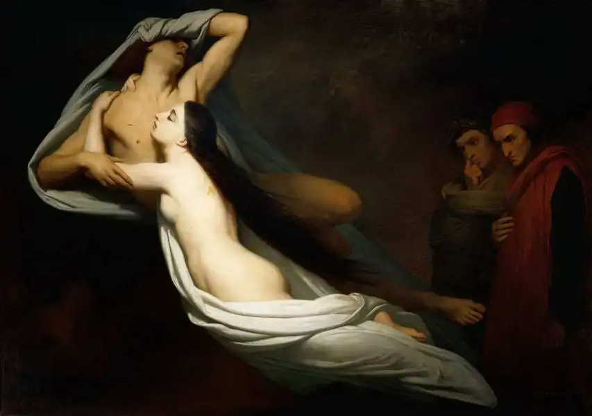 Scheffer, Ary: Shadows Francesca da Rimini and Paolo Malatesta