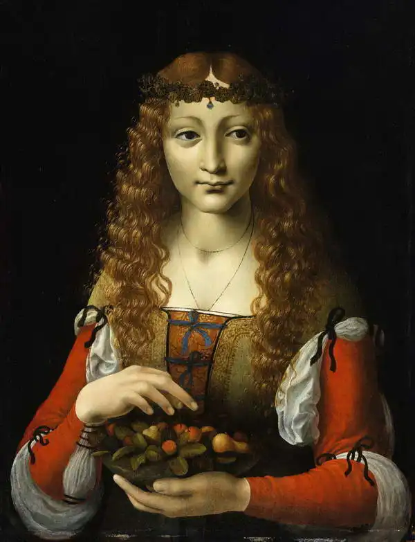 Predis, Giovanni Ambrogio de: Girl with cherries