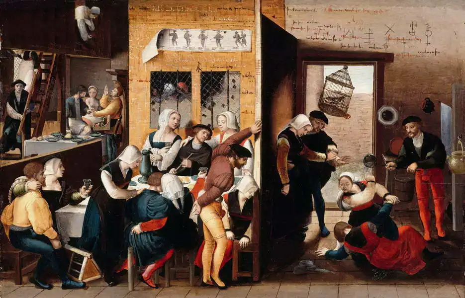 Brunswick Monogrammist: The scene of a public house