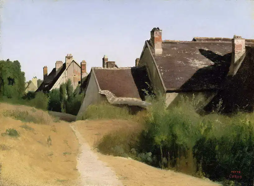Corot, J. B. Camille: Houses near Orleans