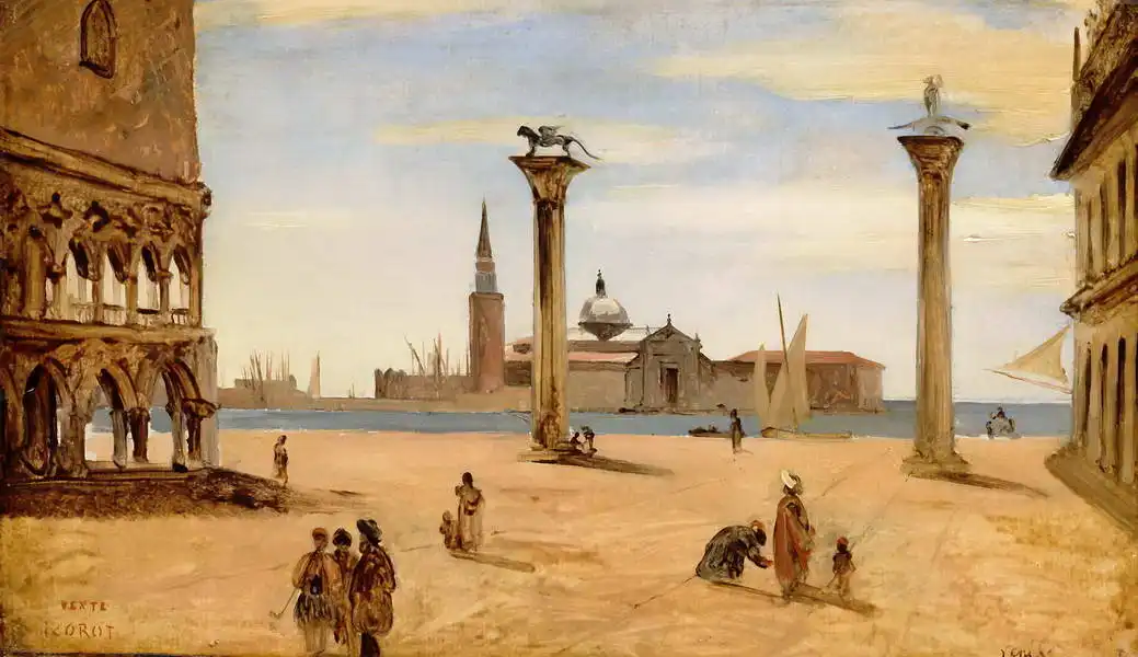 Corot, J. B. Camille: Piazzetta di San Marco, Venice