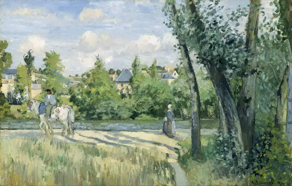 Pissarro, Camille: Soleil sur la route, Pontoise