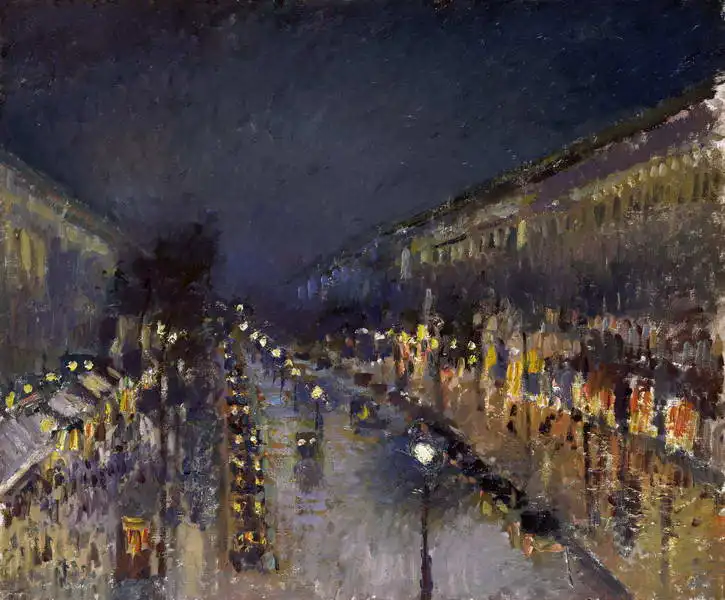 Pissarro, Camille: Boulevard Montmartre Night