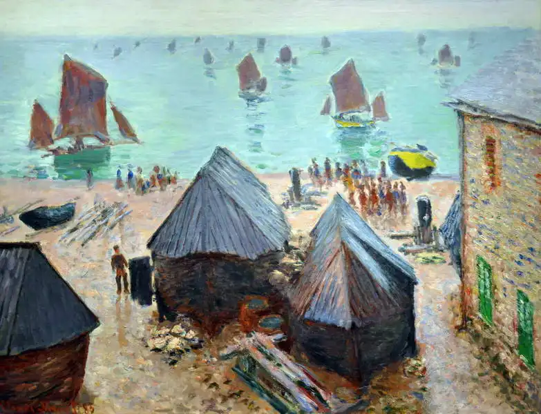 Monet, Claude: Departing, Etretat