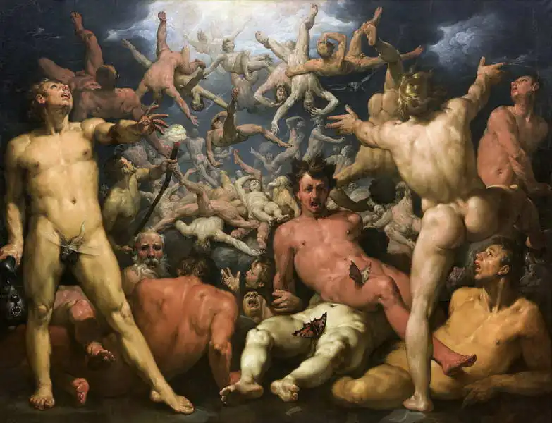 Haarlem, Cornelis van: The fall of the Titans