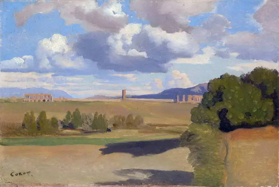Corot, J. B. Camille: Roman Campagna s akvadukttem