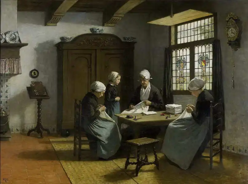 Artz, David Adolph Constant: Katwijk - orphanage
