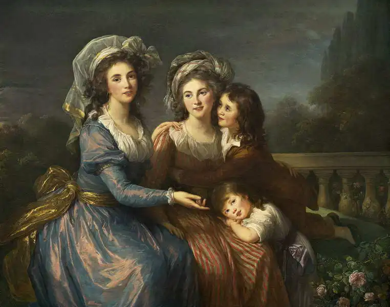 Vigée-Lebrun, Louise: La Marchesa di Peza e la Marchesa di Rouge con i figli Alex e Adrien