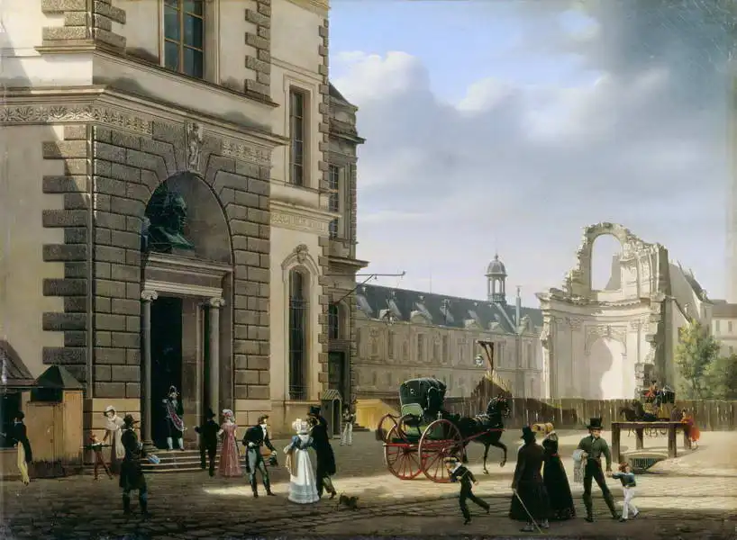 Bouhot, Etienne: View of the main entrance to the Musée Royal
