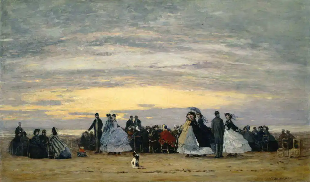 Boudin, Eugene Louis: Beach at Villerville