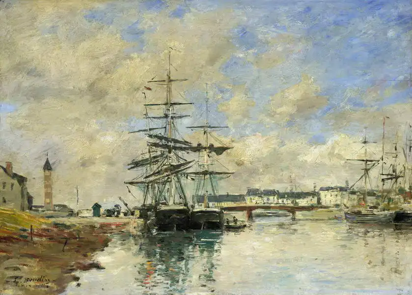 Boudin, Eugene Louis: Přístav Deauville