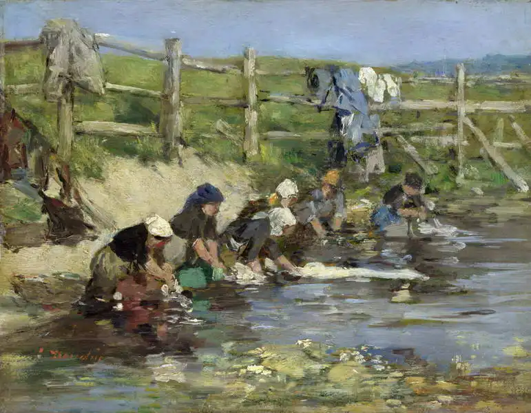 Boudin, Eugene Louis: Laundresses at the creek