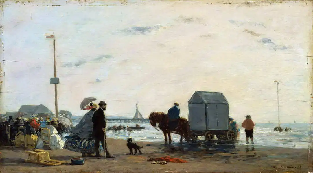 Boudin, Eugene Louis: Na pláži v Trouville