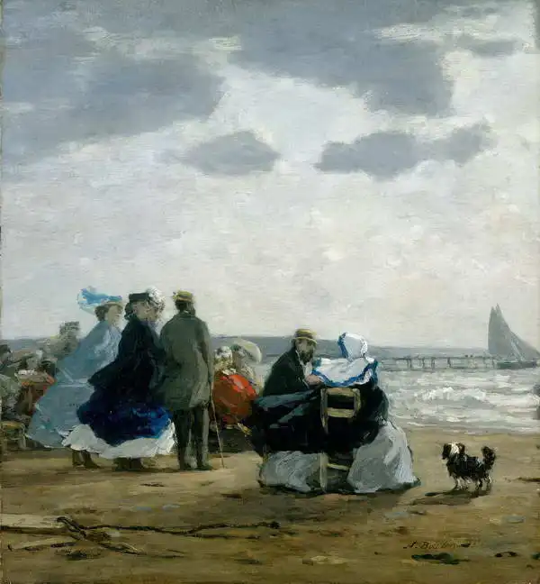 Boudin, Eugene Louis: Na pláži, Dieppe