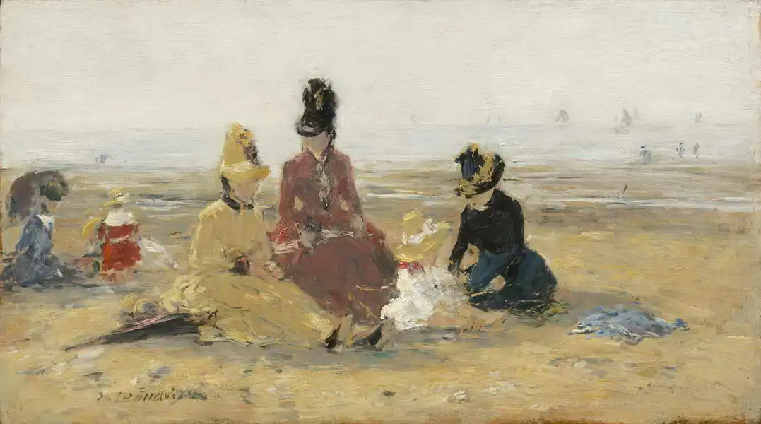Boudin, Eugene Louis: Na pláži, Trouville