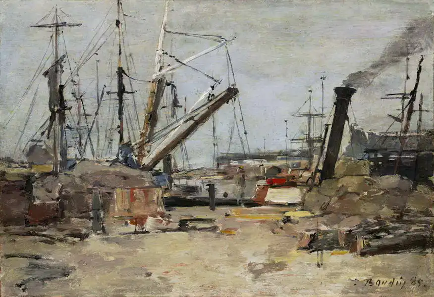 Boudin, Eugene Louis: Jeřáby