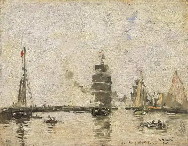 Boudin, Eugene Louis: Lodě v Trouville