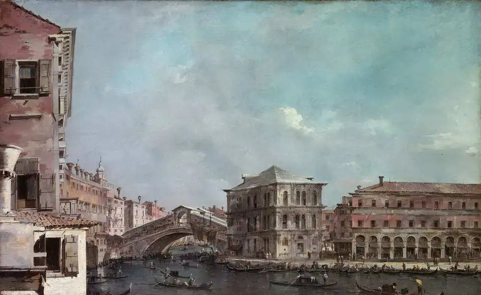 Guardi, Francesco: Le Grand Canal au-dessus du Rialto