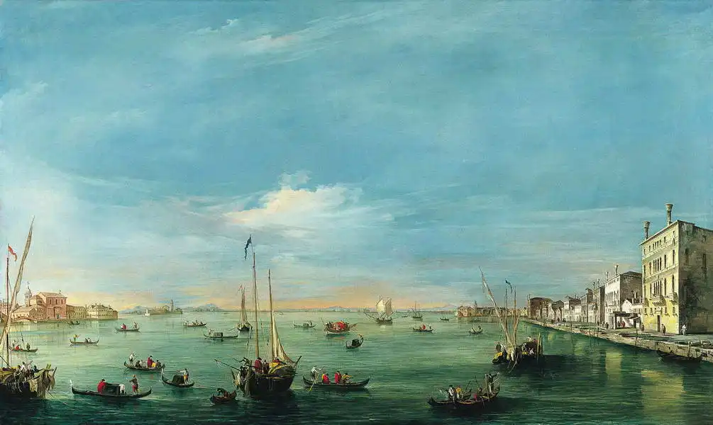 Guardi, Francesco: Vue sur le canal de la Giudecca et les Zattere