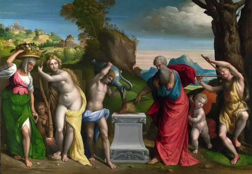 Tisi, Benvenuto: Sacrificio pagano