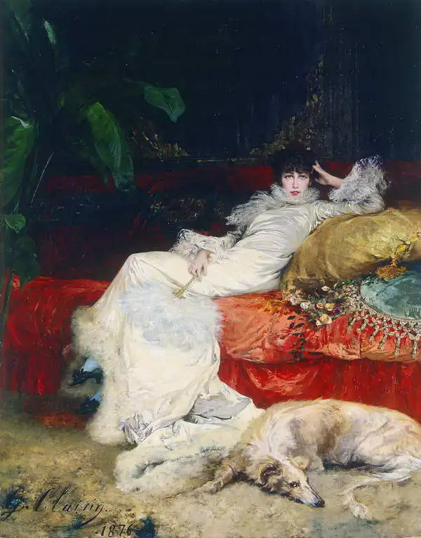 Clairin, Georges: Portrait of Sarah Bernhardt
