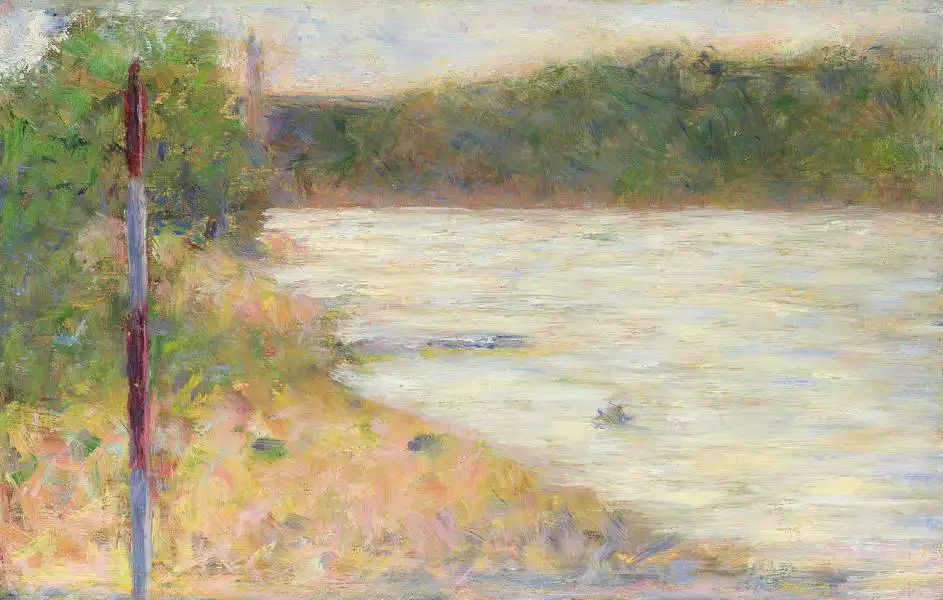 Seurat, Georges: Bank of the river Seine at Asnieres