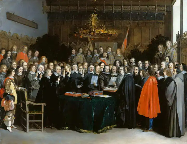 Borch, Gerard: Ratification of the treaty muensterské