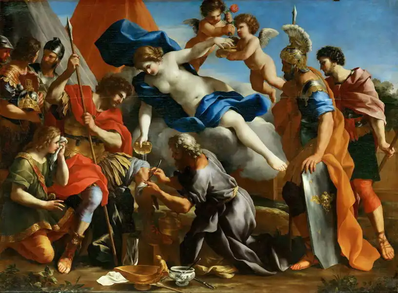 Romanelli, Giovanni F.: Venus pours balm on the wounds Aeneas