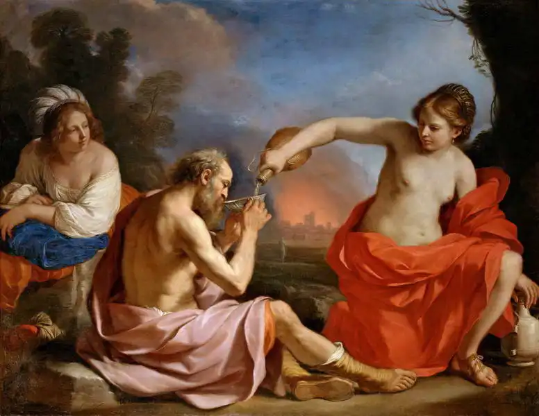 Guercino: Lot and his daughters