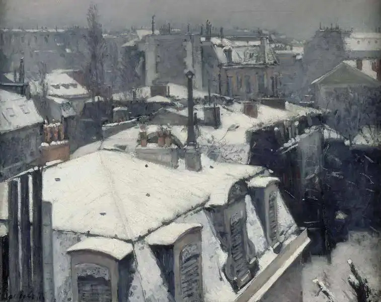Caillebotte, Gustave: Roof under the snow