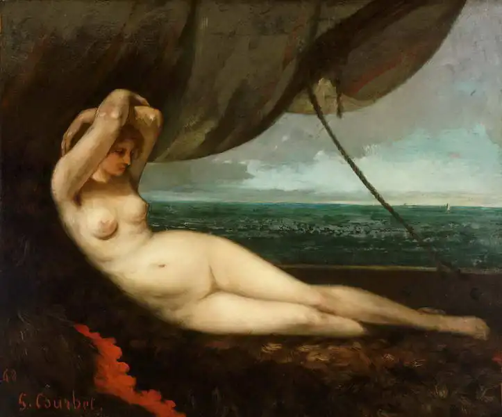 Courbet, Gustave: Female nude by the sea