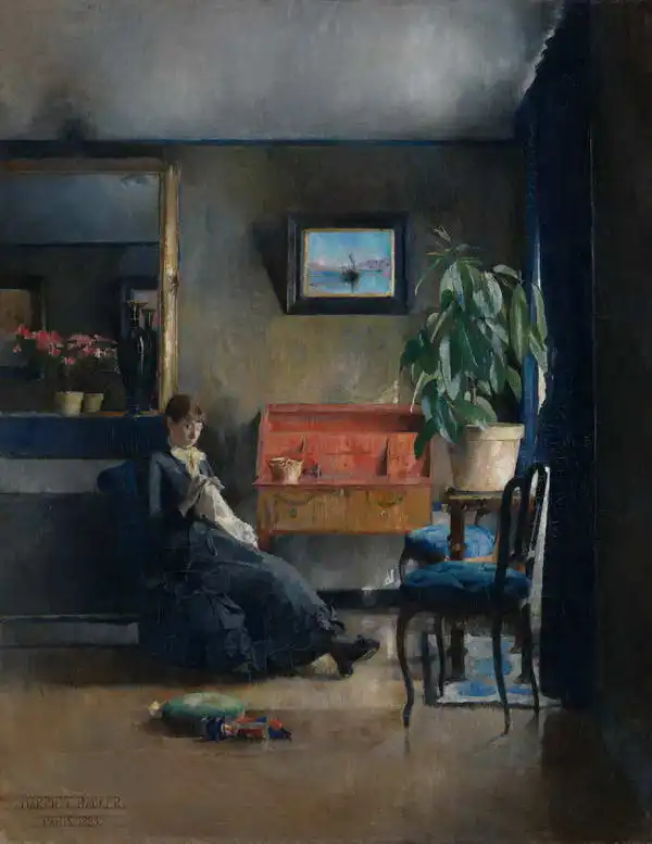 Backer, Harriet: Das blaue Zimmer
