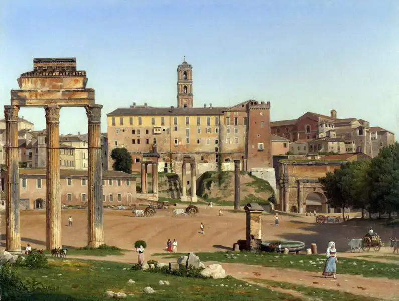 Eckersberg, Christoffer W.: View of the Forum in Rome