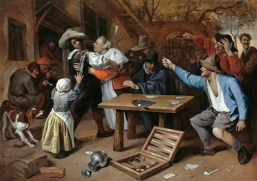 Steen, Jan Havicksz: Mismatch card players