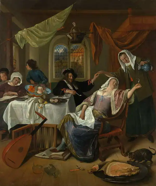 Steen, Jan Havicksz: Un ménage infâme