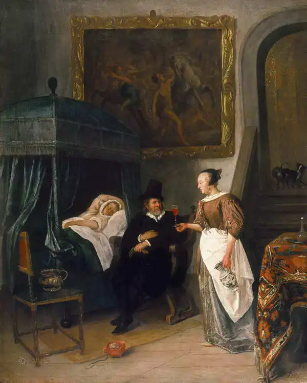 Steen, Jan Havicksz: Doctor visit