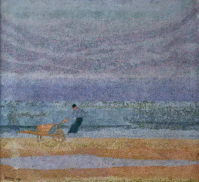 Toorop, Jan: Collecting seashells on the beach