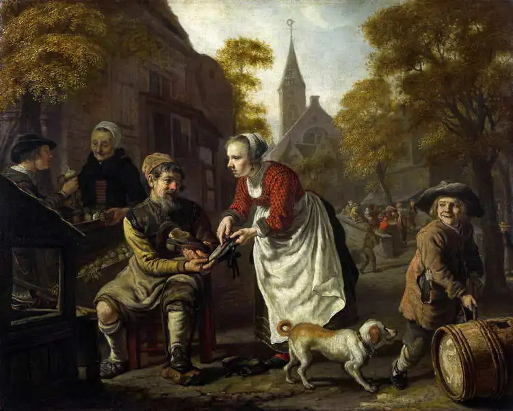 Victors, Jan: Village Scene (cobbler)
