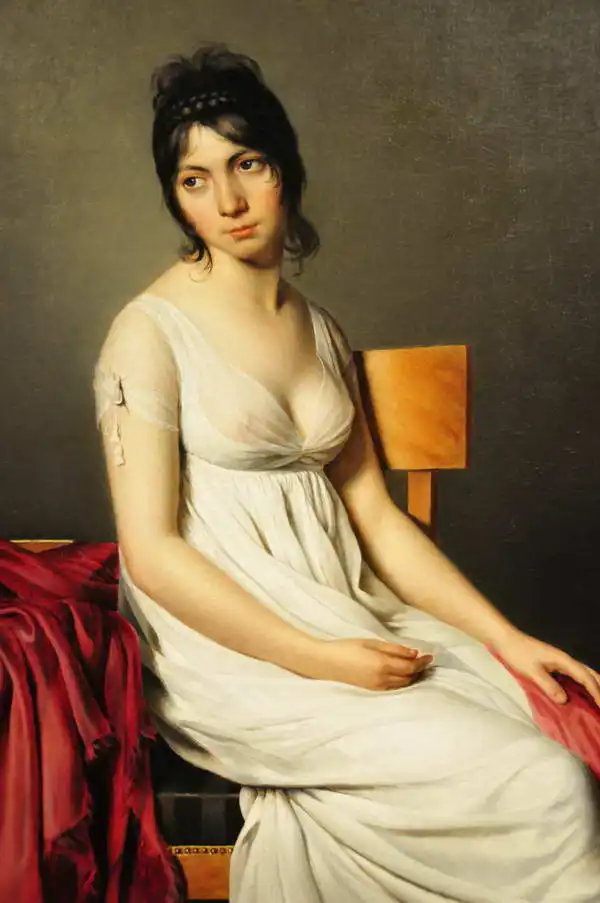 David, Jacques-Louis: Portrait of a young woman in white