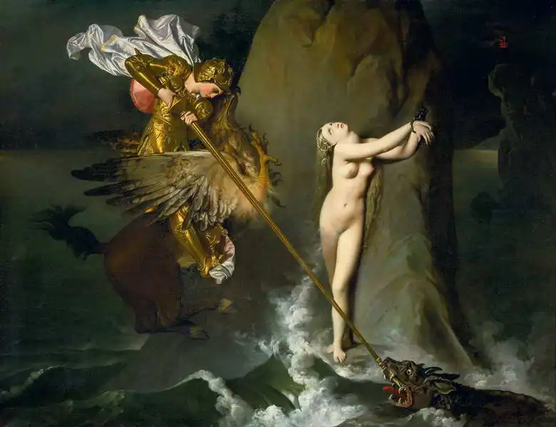 Ingres, Jean Auguste: Roger frees Angelica