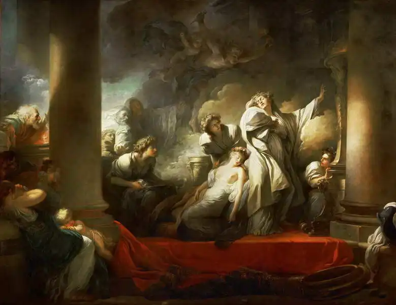Fragonard, Jean-Honoré: Coresus sacrifice...