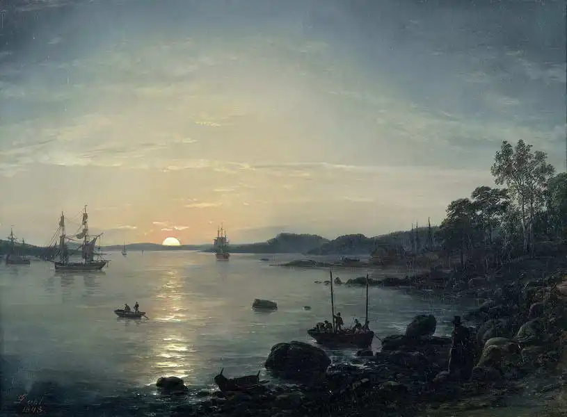 Dahl, Christian Johan: Fjord near Holmestrand