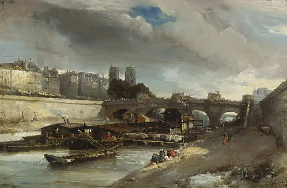 Jongkind, Johan: Neuf bridge in Paris