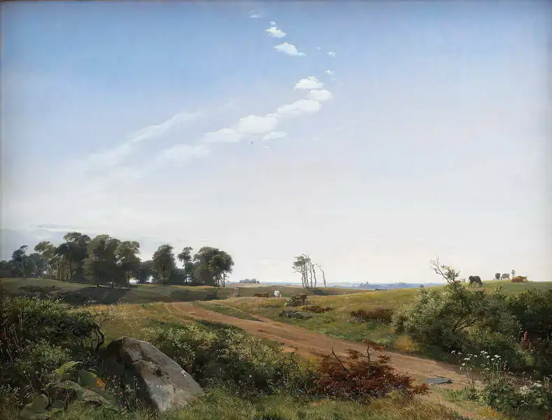 Lundbye, Johan Thomas: Le paysage en Zélande (Danemark)