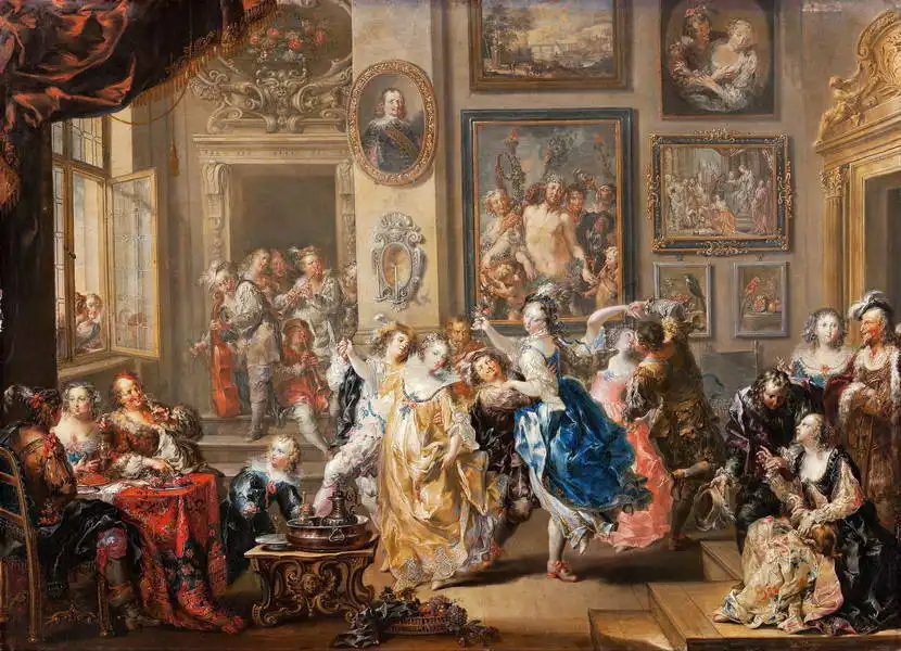 Platzer, Johann Georg: The dance scene in the palace