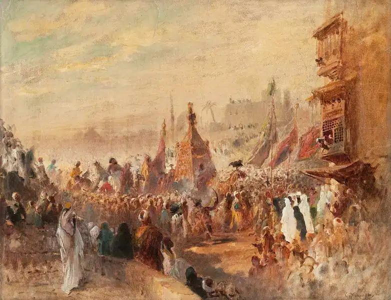 Makovsky, Konstantin J.: Religious procession in Cairo