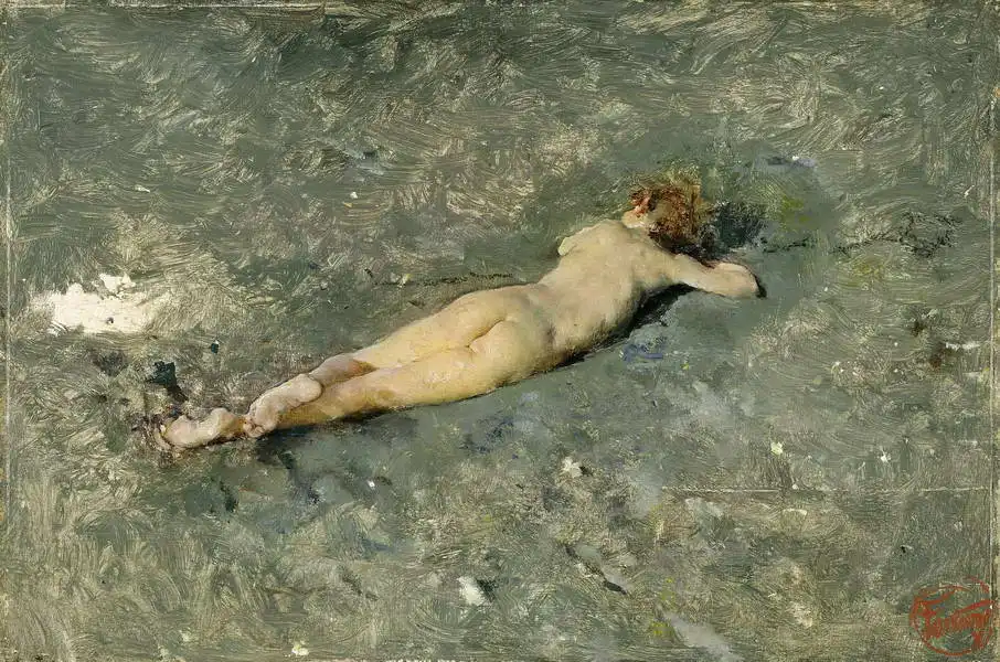 Marsal i Fortuny, Marià: Nu sur la plage de Portici
