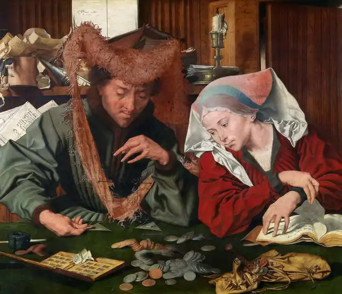 Reymerswaele, Marinus van: Moneychanger and his wife