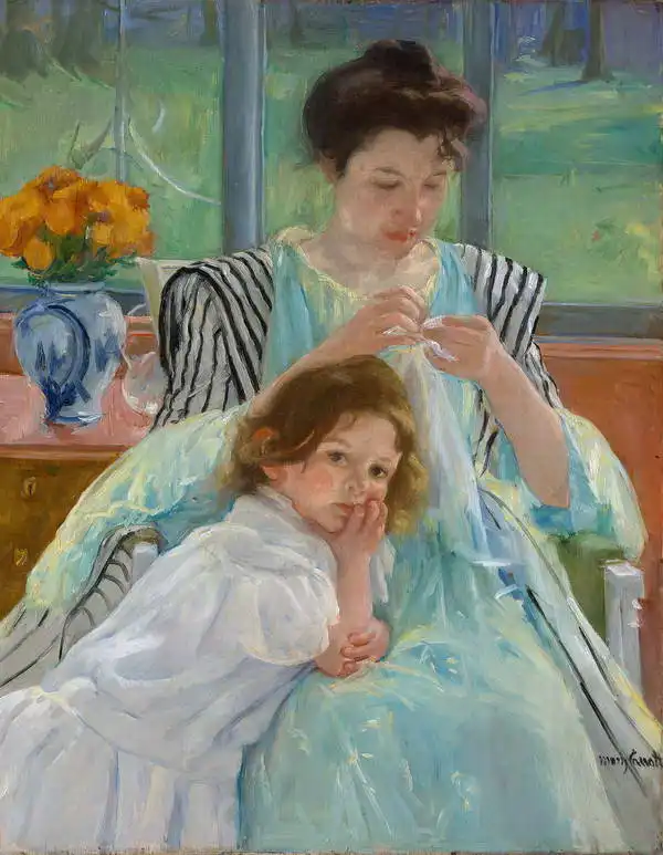 Cassatt, M. S.: Young mother when sewing
